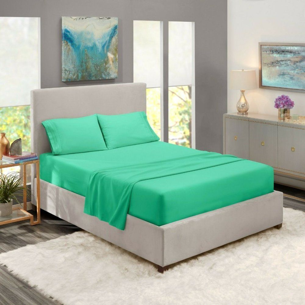 Mint Egyptian Comfort Bed Sheets 4 Piece! Sale!